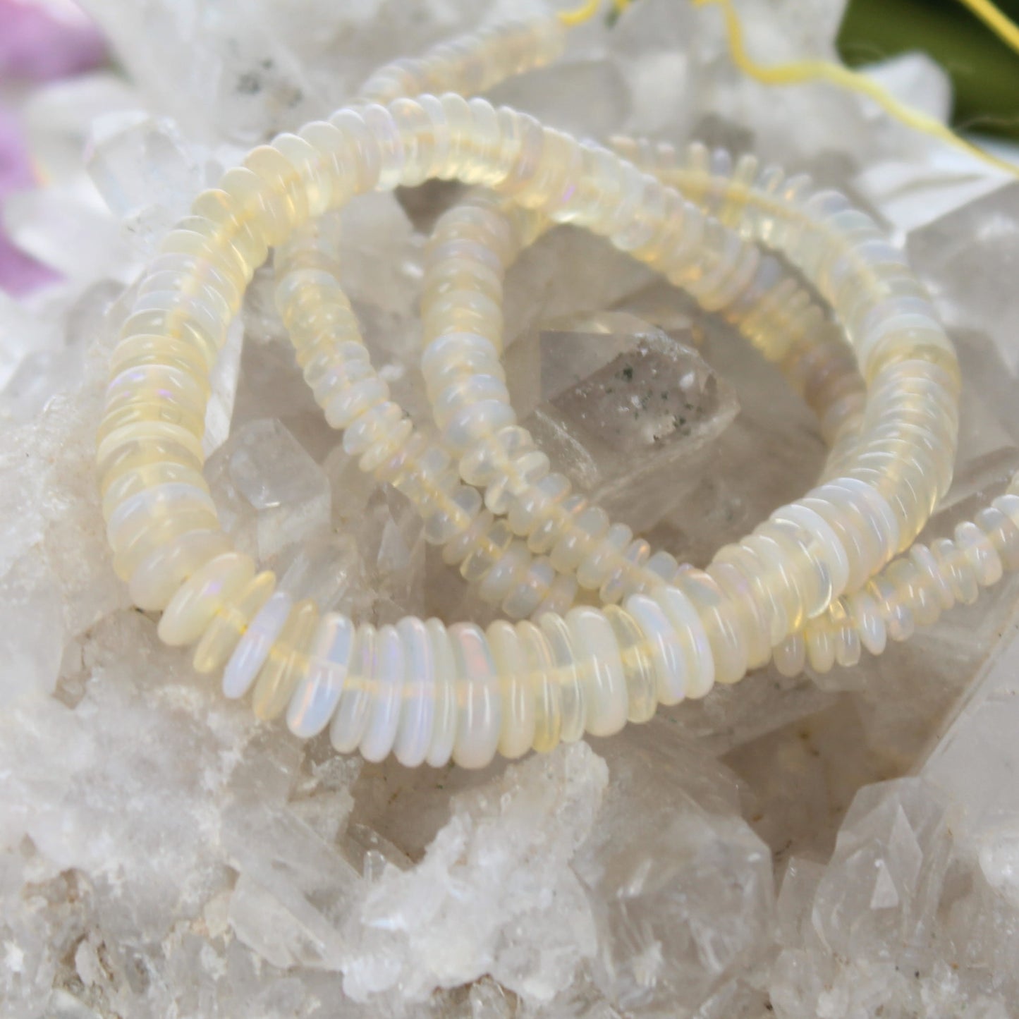 Exquisite Australian Crystal Opal Beads Coober Pedy Discs 4-8mm