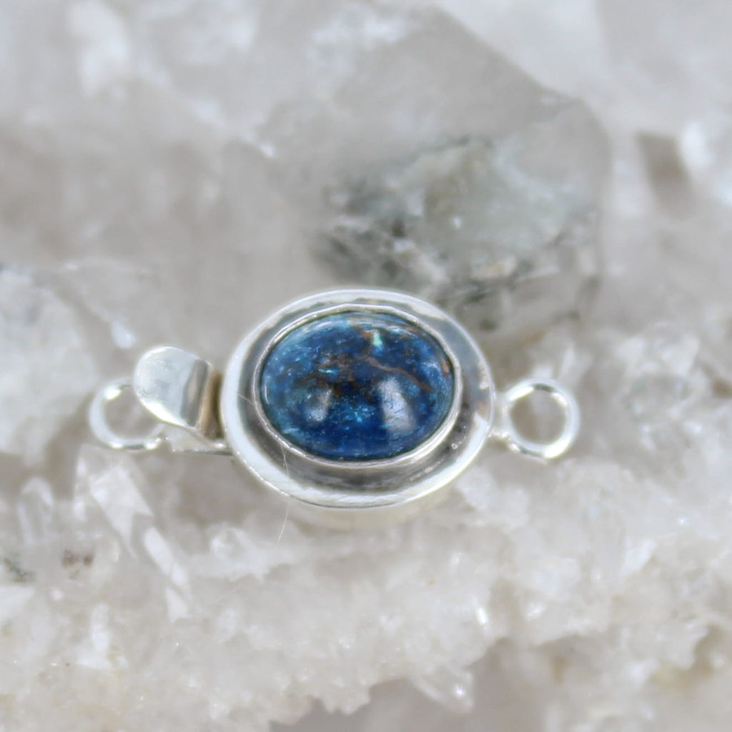 Shattuckite Clasp 8x10mm Sterling Silver Classic Design