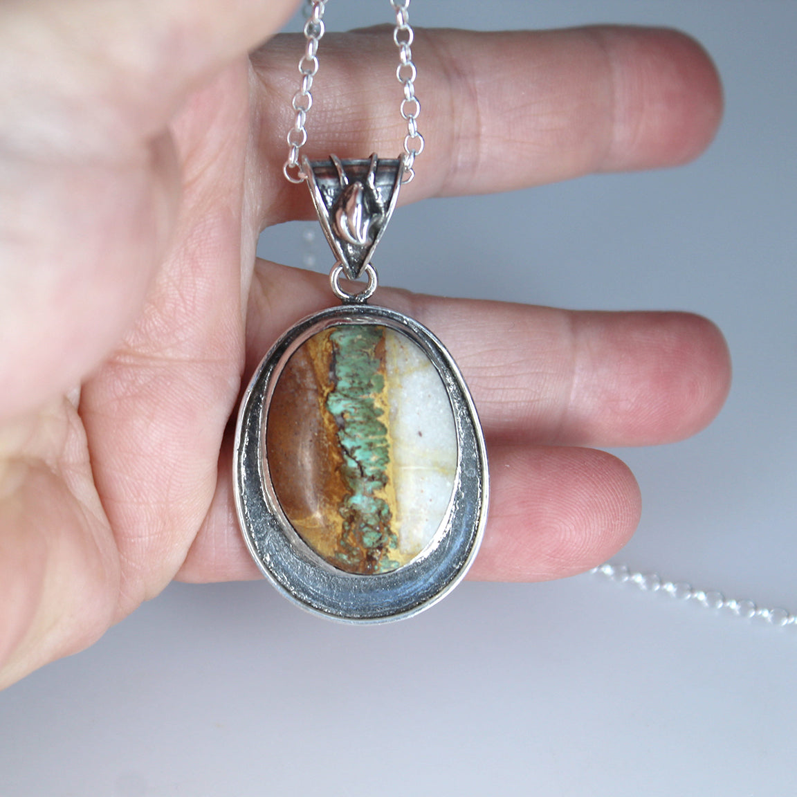 Royston Turquoise Pendant Teardrop Decorative Sterling