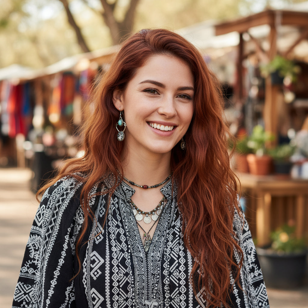 White Buffalo and Carico Lake Turquoise Earrings Sterling Silver Deer with Antlers