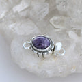 Deep Purple Charoite Sterling Clasp Southwestern Style 10x8mm
