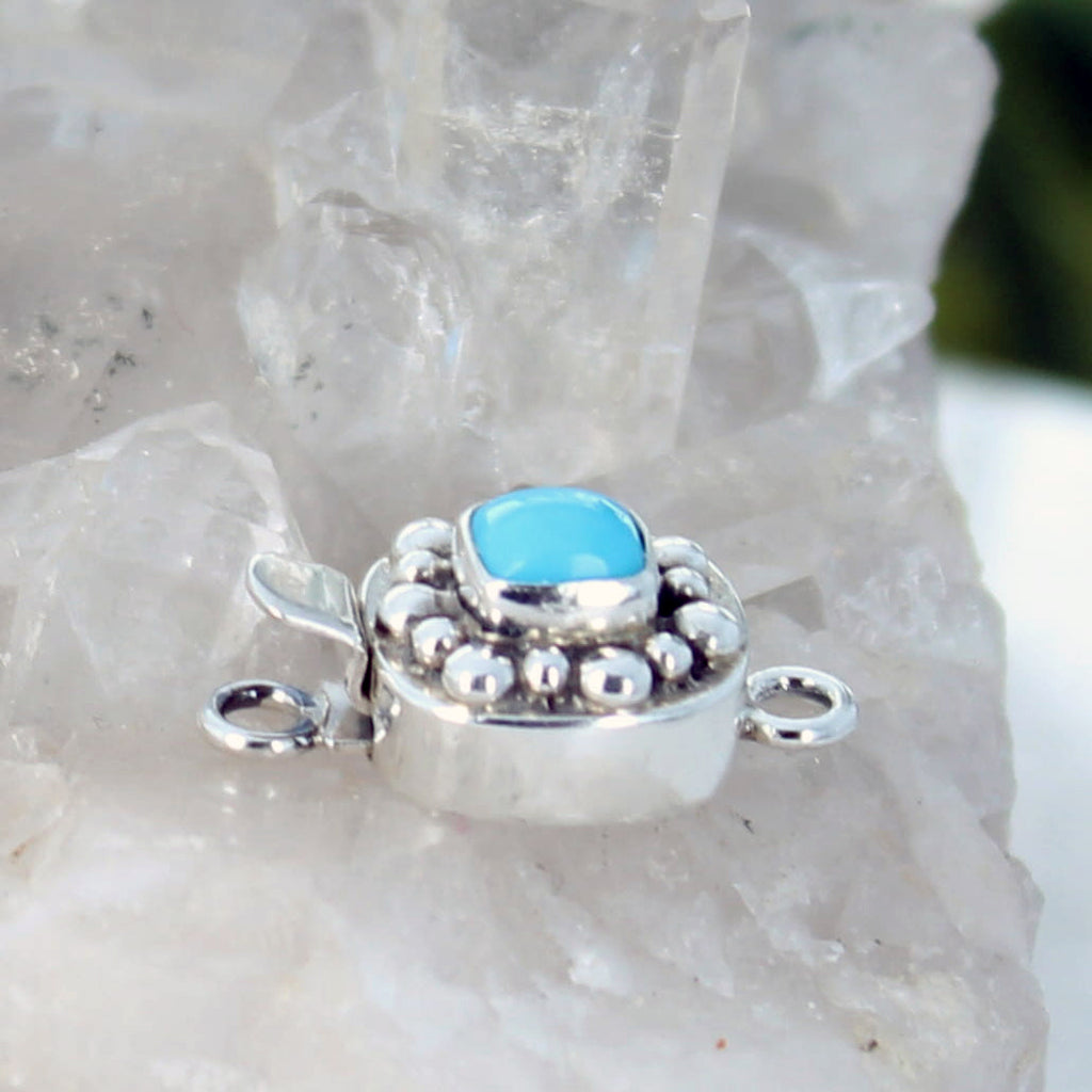 Sonoran Rose Turquoise {Mexican} Clasp Granulated Cushion