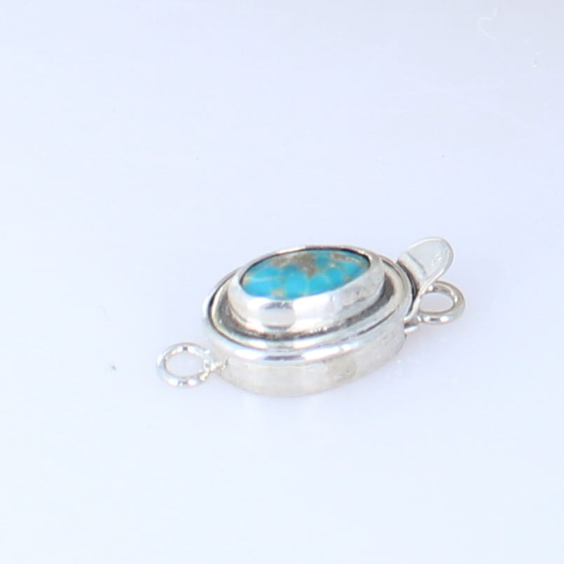 Vintage HACHITA TURQUOISE Clasp Sterling New Mexico Turquoise