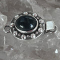Gray Catseye Moonstone Clasp 8x10mm Oval Sterling Silver