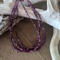 Tiny Vinbrant Purple Spiny Oyster Beads Tube Heshi 2.3-3.8mm 16"