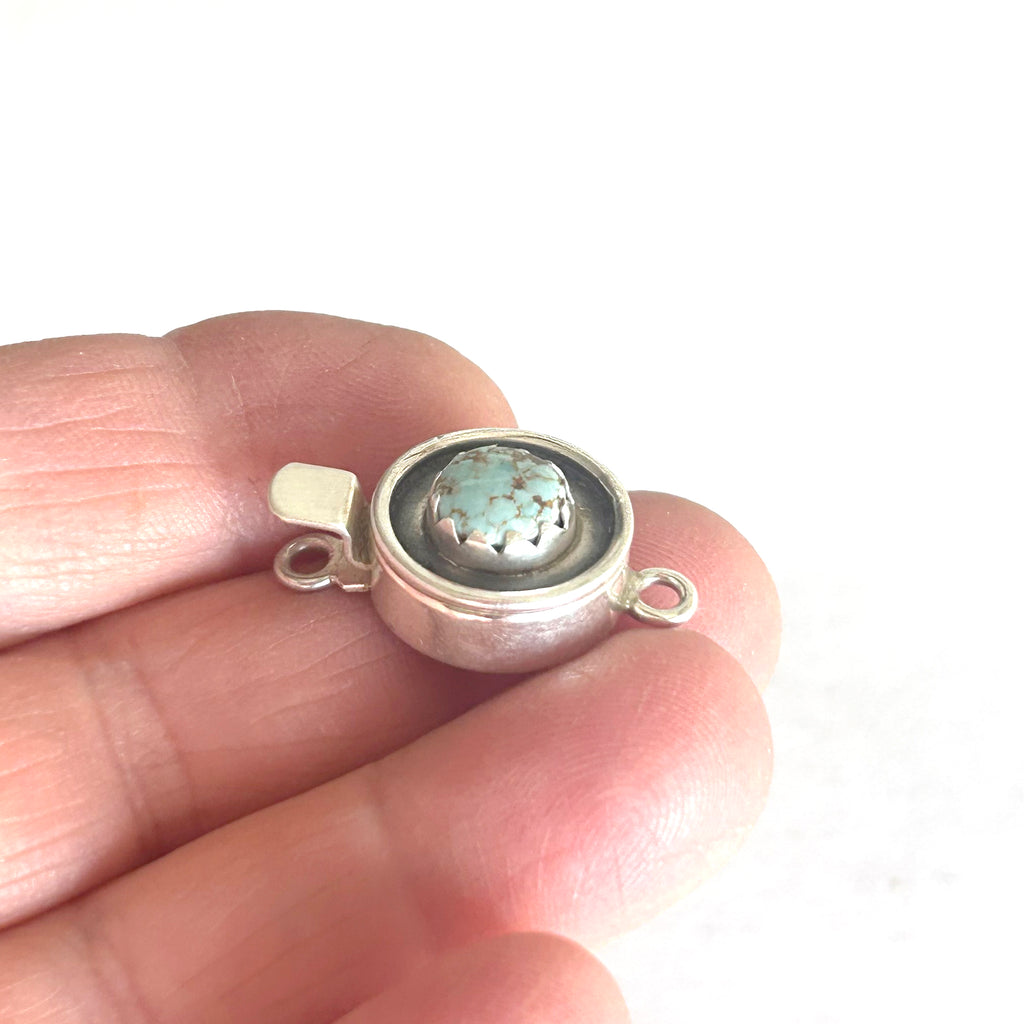 AAA DRY CREEK Turquoise Clasp Palest Blue 8.5mm