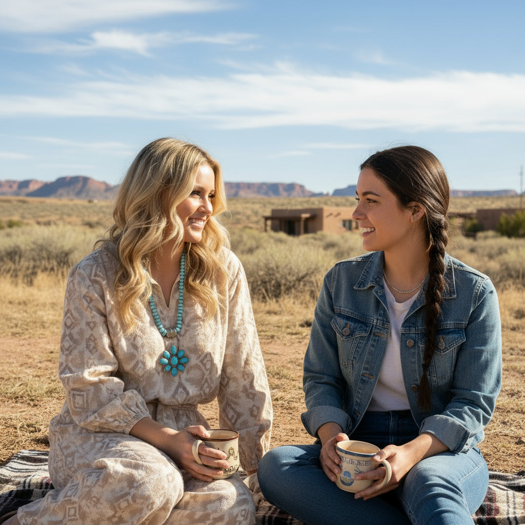 Bright Blue Ridge Nevada Turquoise Pendant Sterling Silver 9 Stone Gorgeous