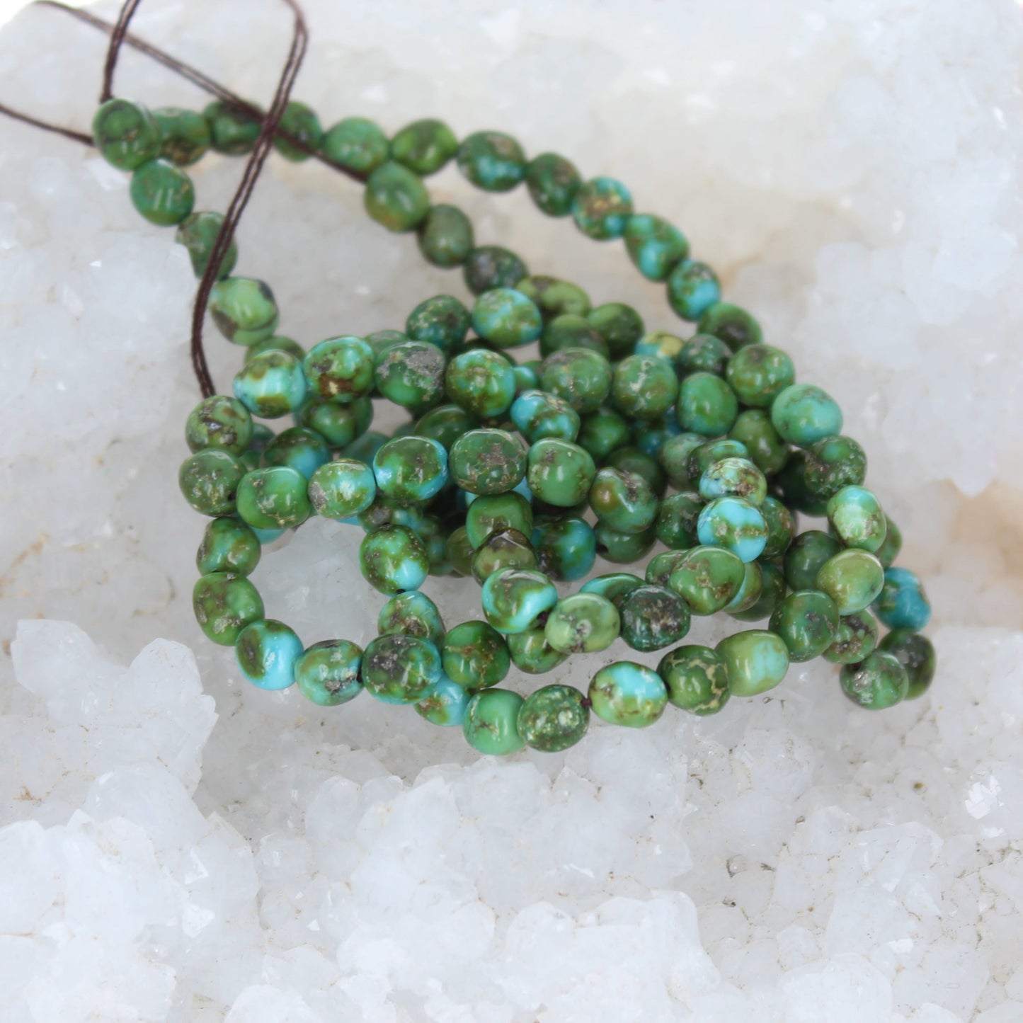 Sonoran Gold Turquoise Beads Lime Green 6.3mm 16"