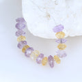 AMETRINE Beads Faceted 7-10mm Rondelles 3.75" -NewWorldGems