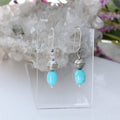 AAA Sleeping Beauty Turquoise Earrings Sterling Silver Navajo Beads