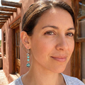 Blue Moon Turquoise Moon Earrings Drops Southwest