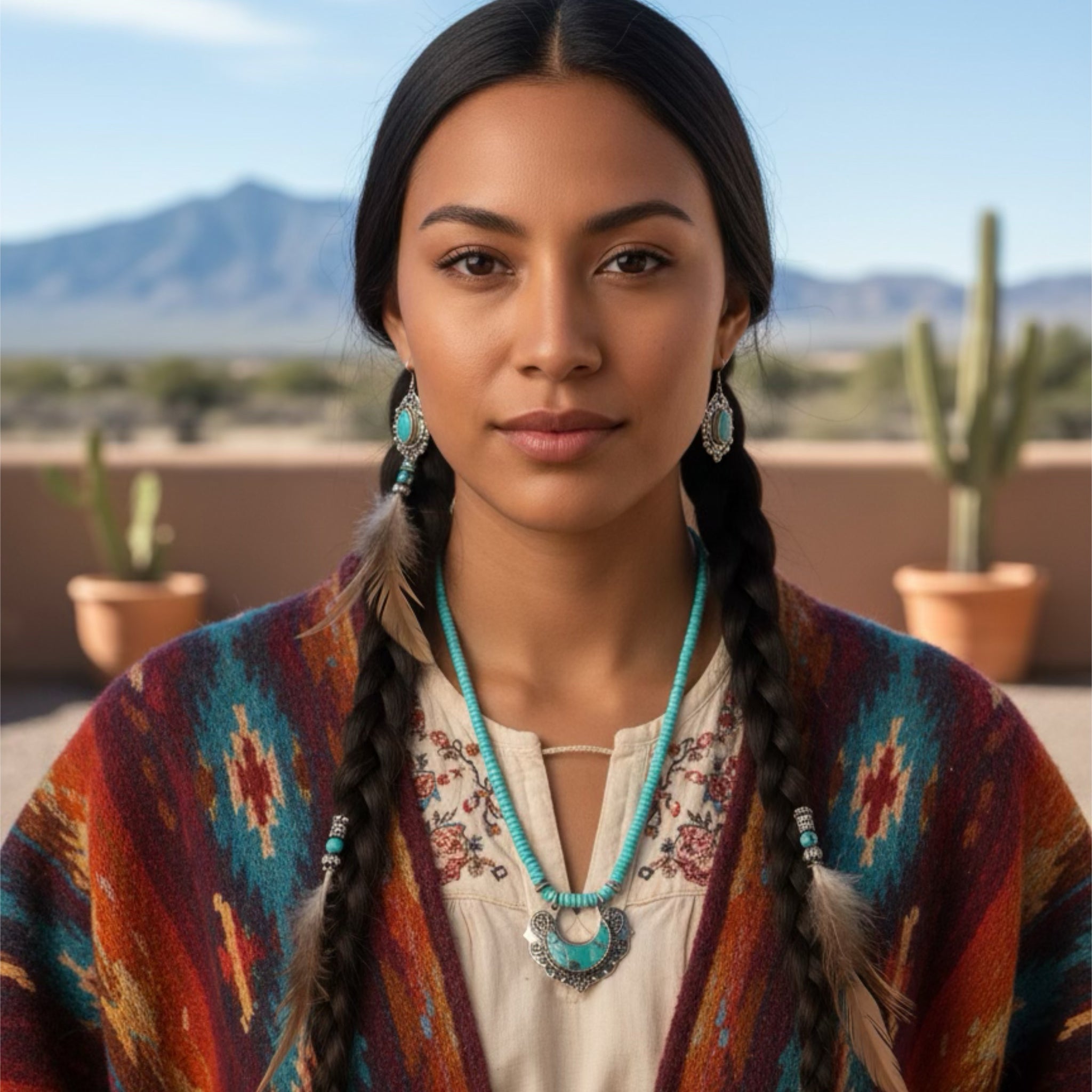 Natural Sleeping Beauty Turquoise Necklace Kingman Moon Graduated Button Beads