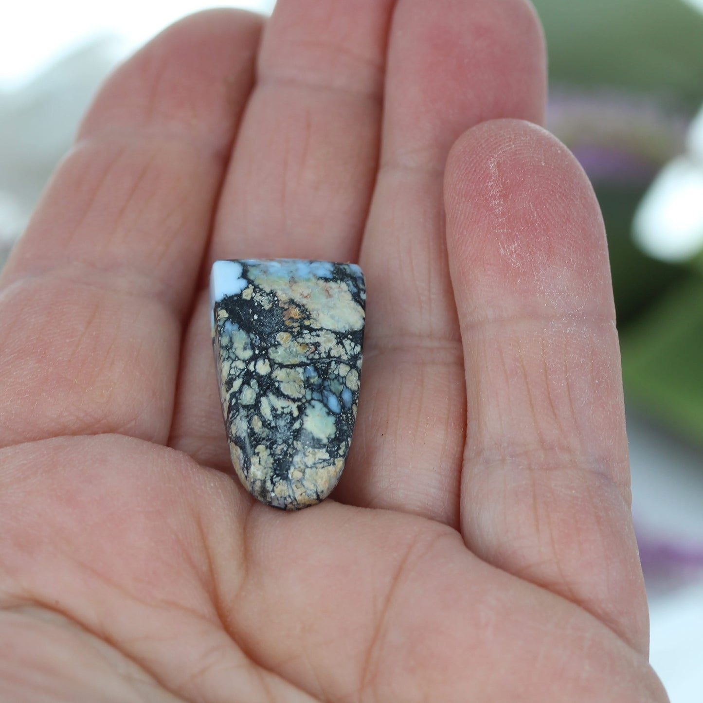 Lilac Turquoise Pendant Component 24x14mm
