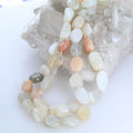 Multi Color Moonstone Beads Potatos 16" 2 Strands