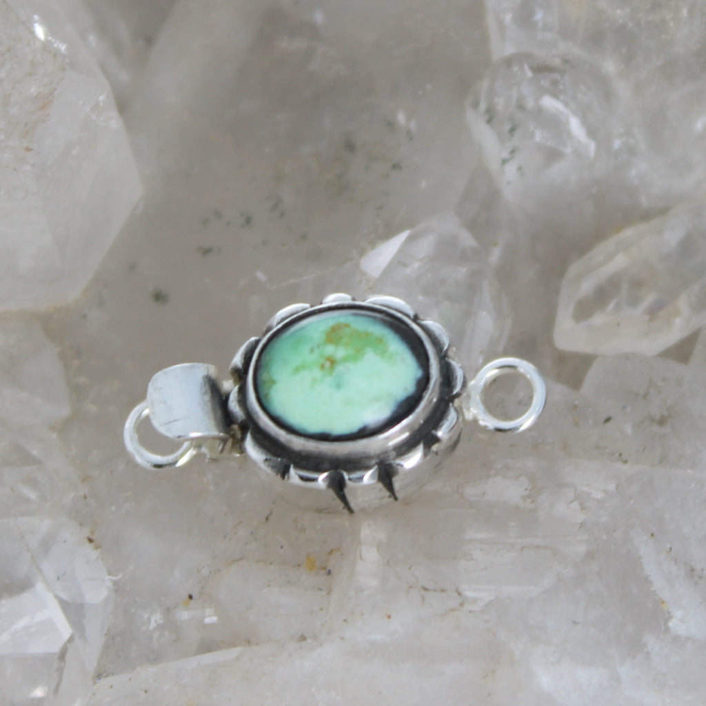 Gorgeous Mint Green Carico Lake Turquoise Sterling Clasp Southwestern