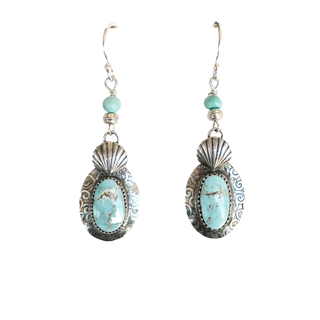 AAA DRY CREEK Turquoise Earrings Sterling Boho Southwest