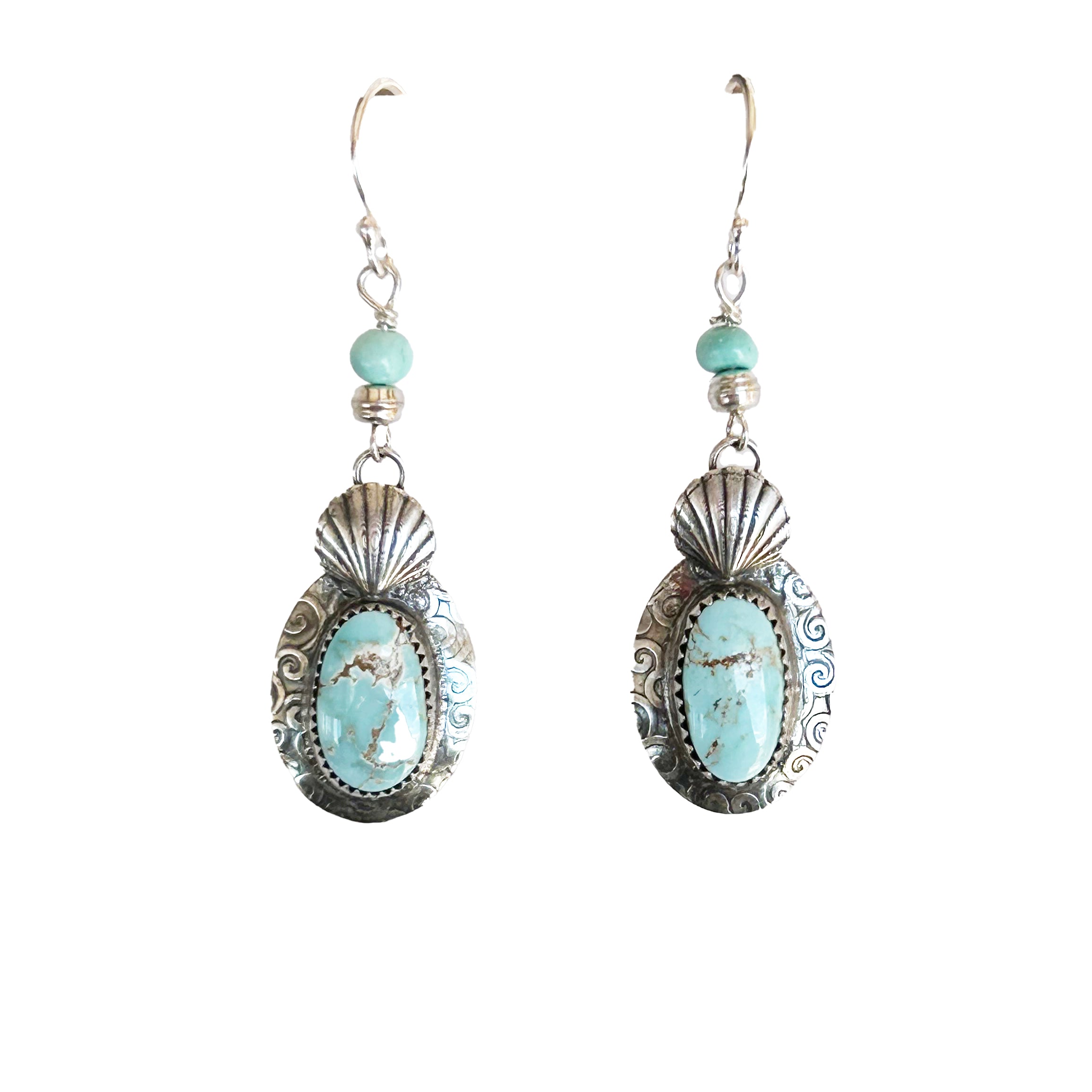 AAA DRY CREEK Turquoise Earrings Sterling Boho Southwest