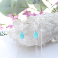 AAA Robins Egg Blue CAMPITOS TURQUOISE Earrings Teardrops Sterling