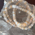 Mexican Opal Beads Rondelles White Cream Pale Apricot 4-6.8mm
