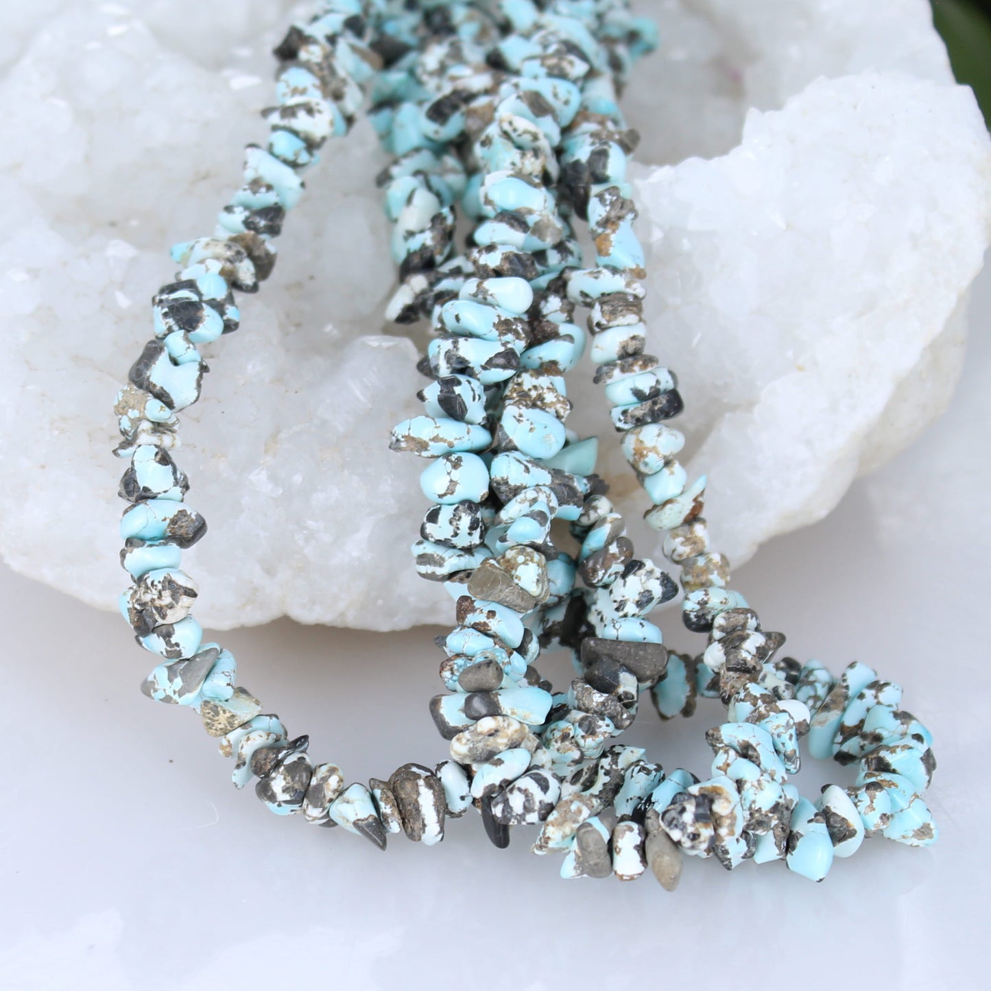 LONE MOUNTAIN Turquoise Beads 7-9mm Rocky Nugget Shape 16"