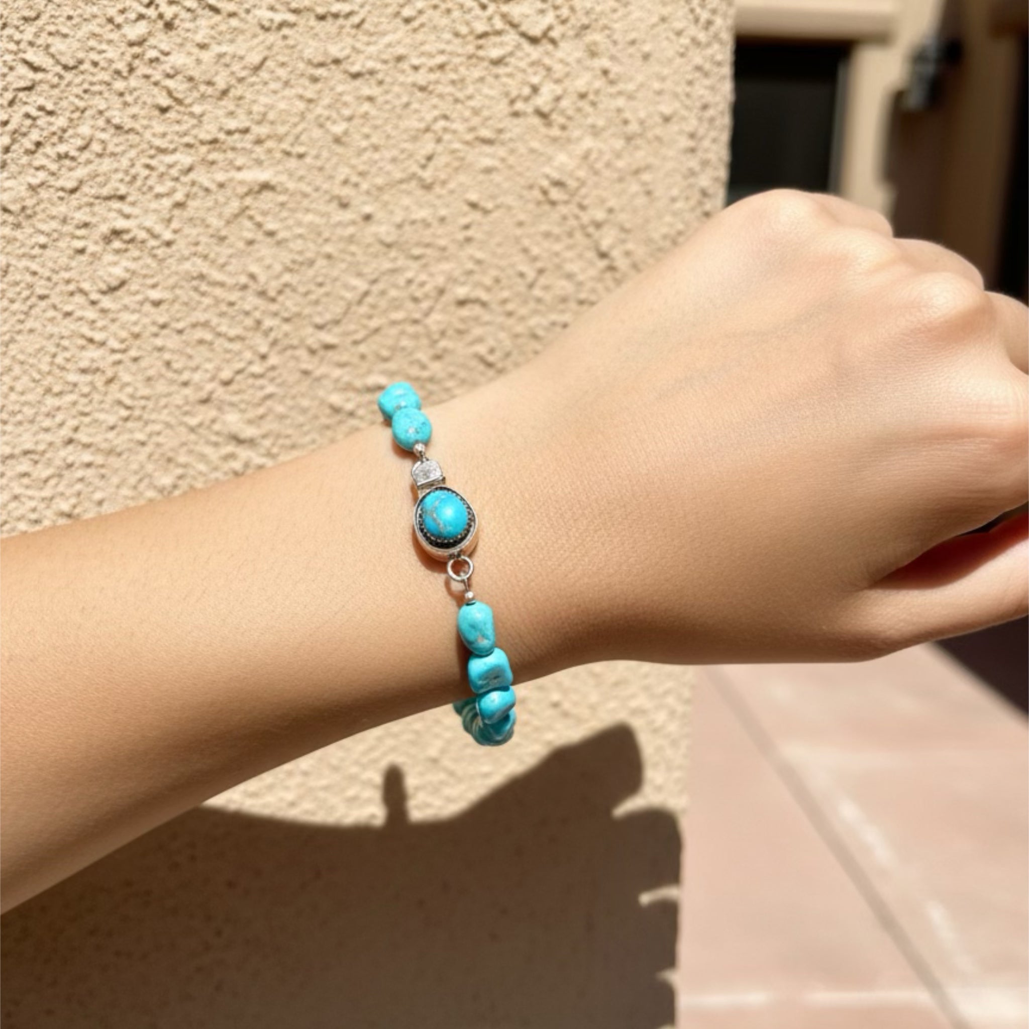 KINGMAN TURQUOISE BRACELET Sterling Silver Southwestern