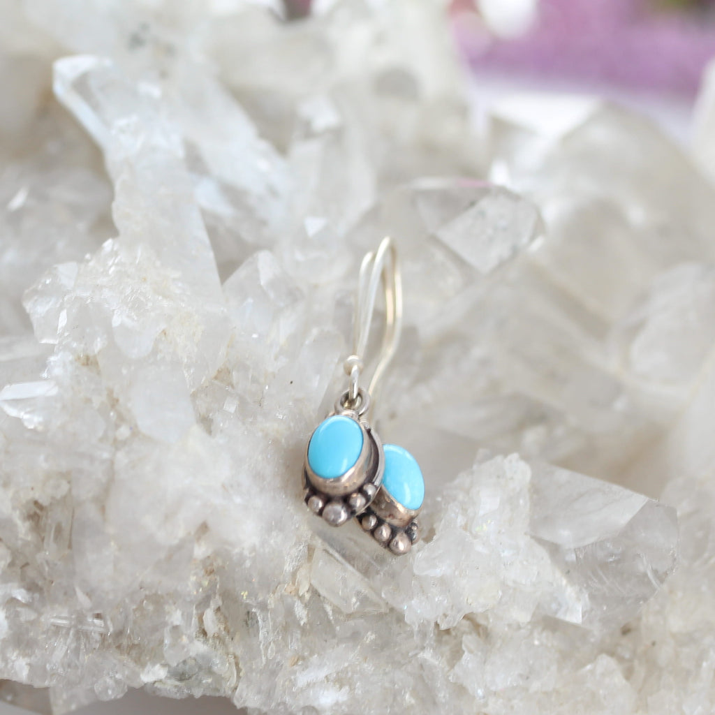 SLEEPING BEAUTY TURQUOISE Sterling Drop Earrings