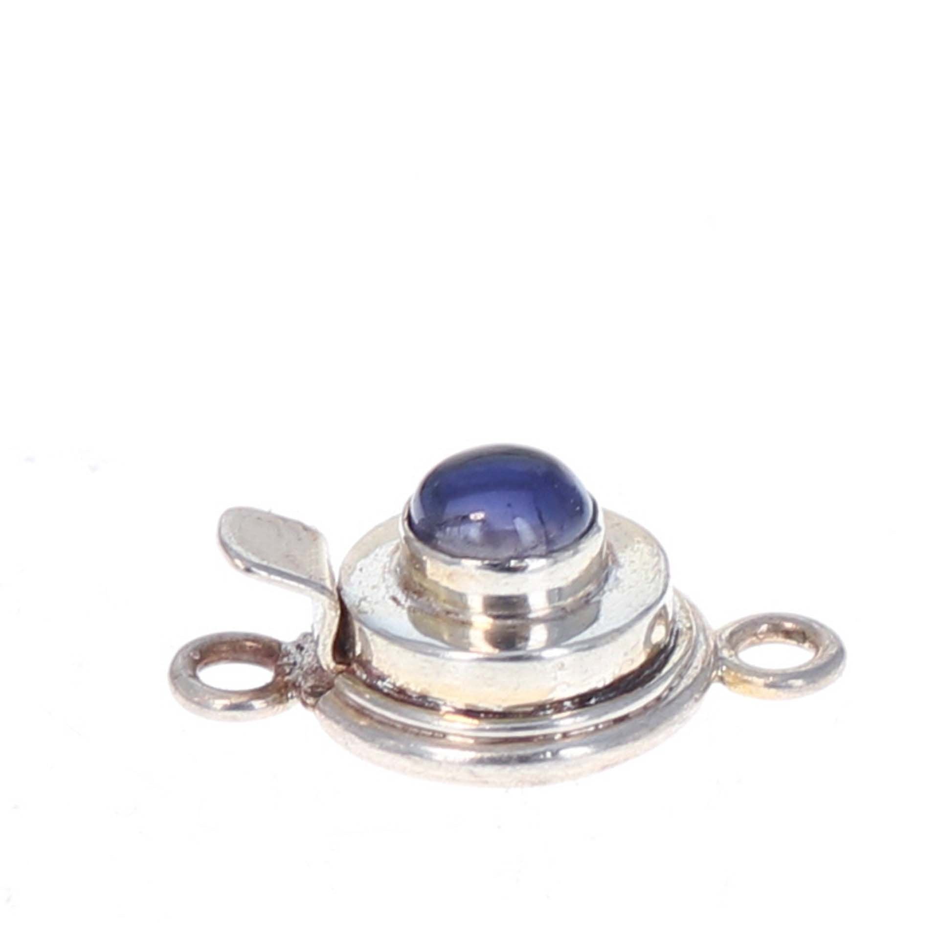 Iolite Clasp Round 6Mm Sterling Classic Design -NewWorldGems