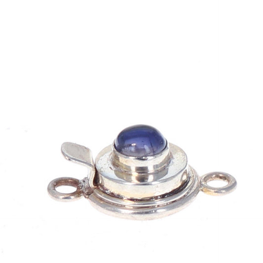 Iolite Clasp Round 6Mm Sterling Classic Design -NewWorldGems