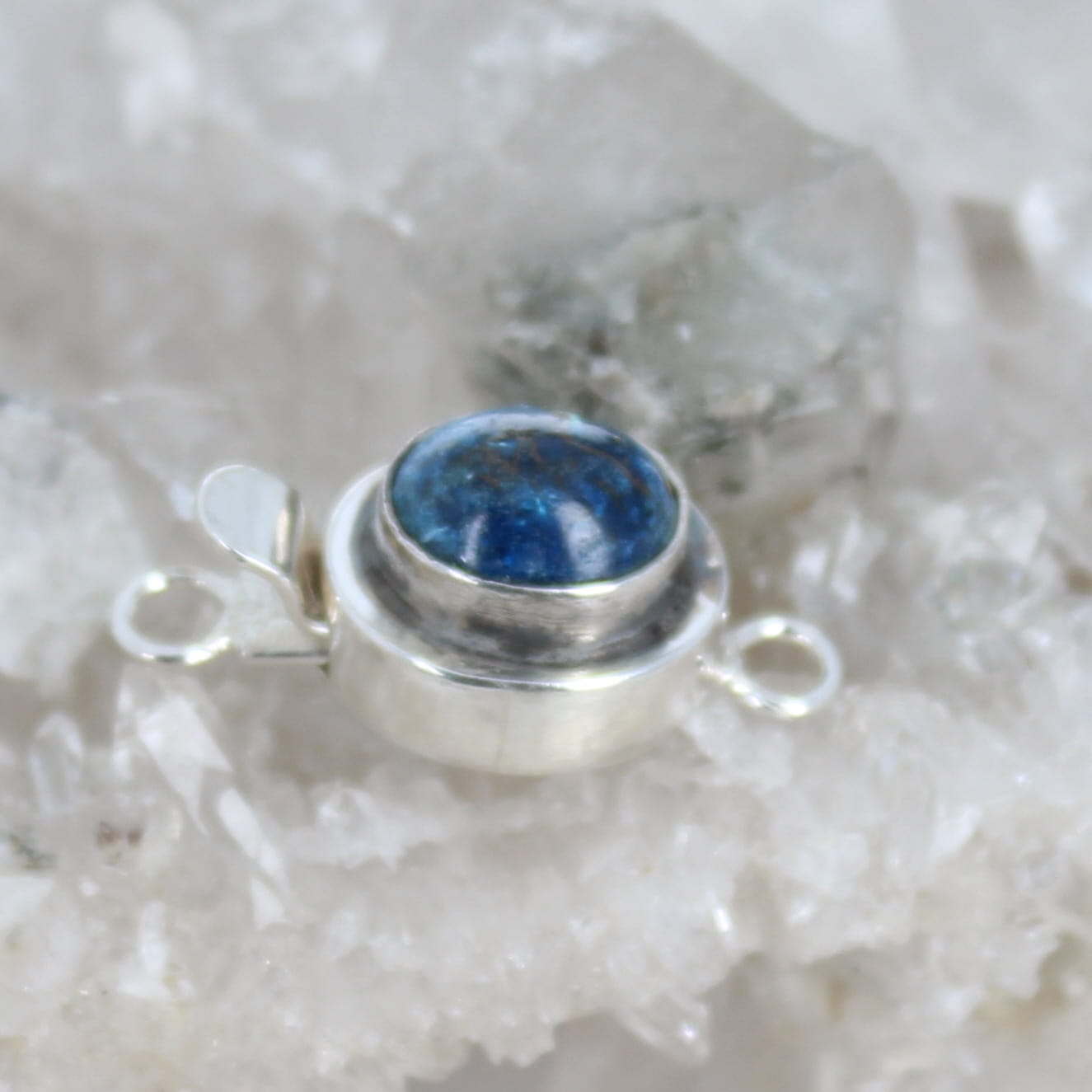 Shattuckite Clasp 8x10mm Sterling Silver Classic Design