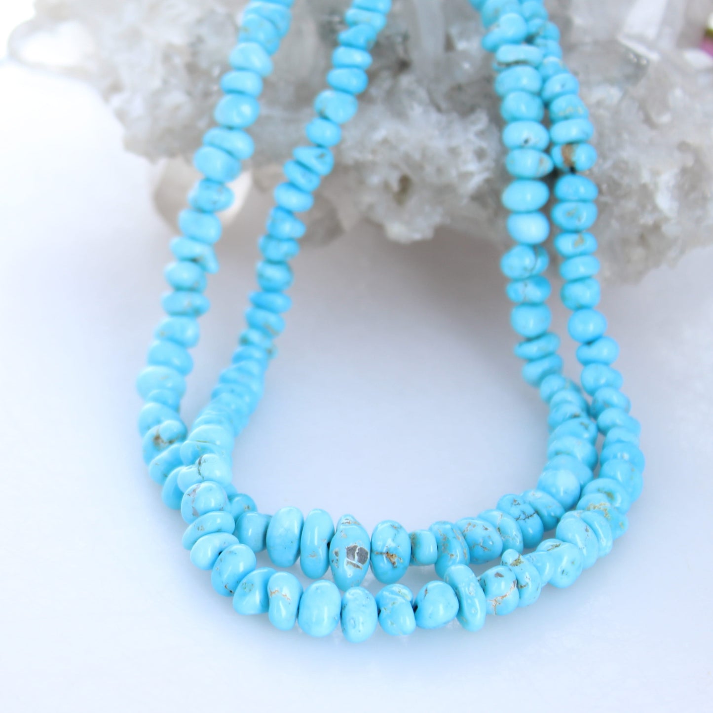 Deep Sky Blue LONE MOUNTAIN Turquoise Beads 4-8.5mm
