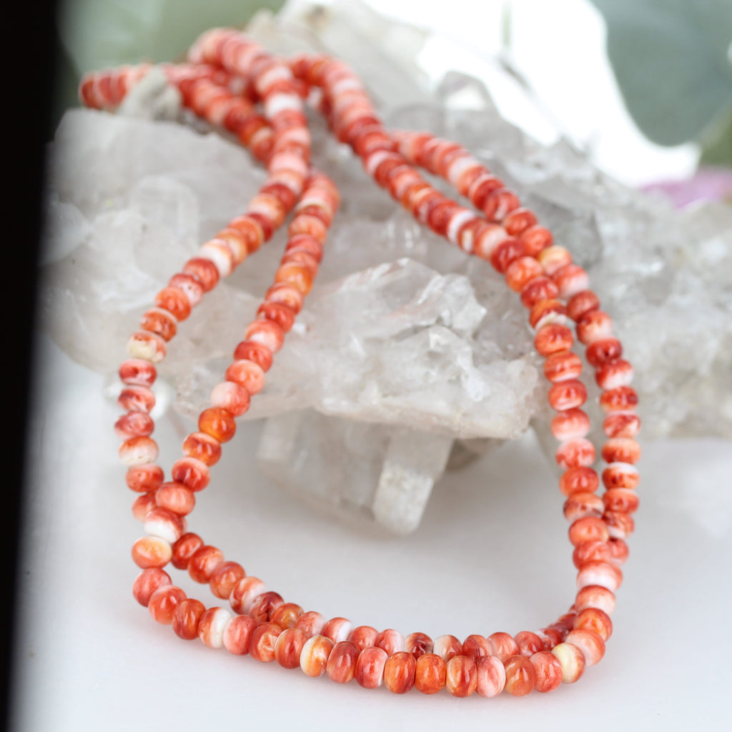 Light Red SPINY OYSTER Beads Drums 6mm 16"