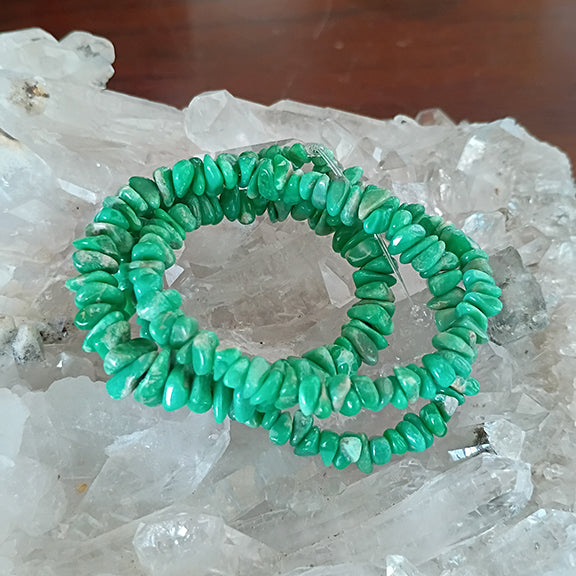 AAA Gemmy VARISCITE Beads Mixed Nuggets 4-6mm 18"
