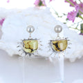 Sun Moon Dragon Skin Turquoise Earrings Dangles Spiral -NewWorldGems