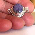 Charoite Clasp 12.5mm Round Sterling Silver Southwest Style