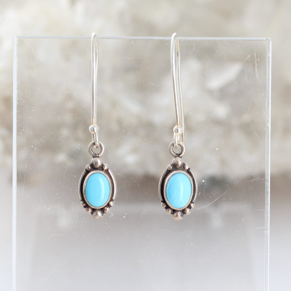 SLEEPING BEAUTY TURQUOISE Sterling Drop Earrings