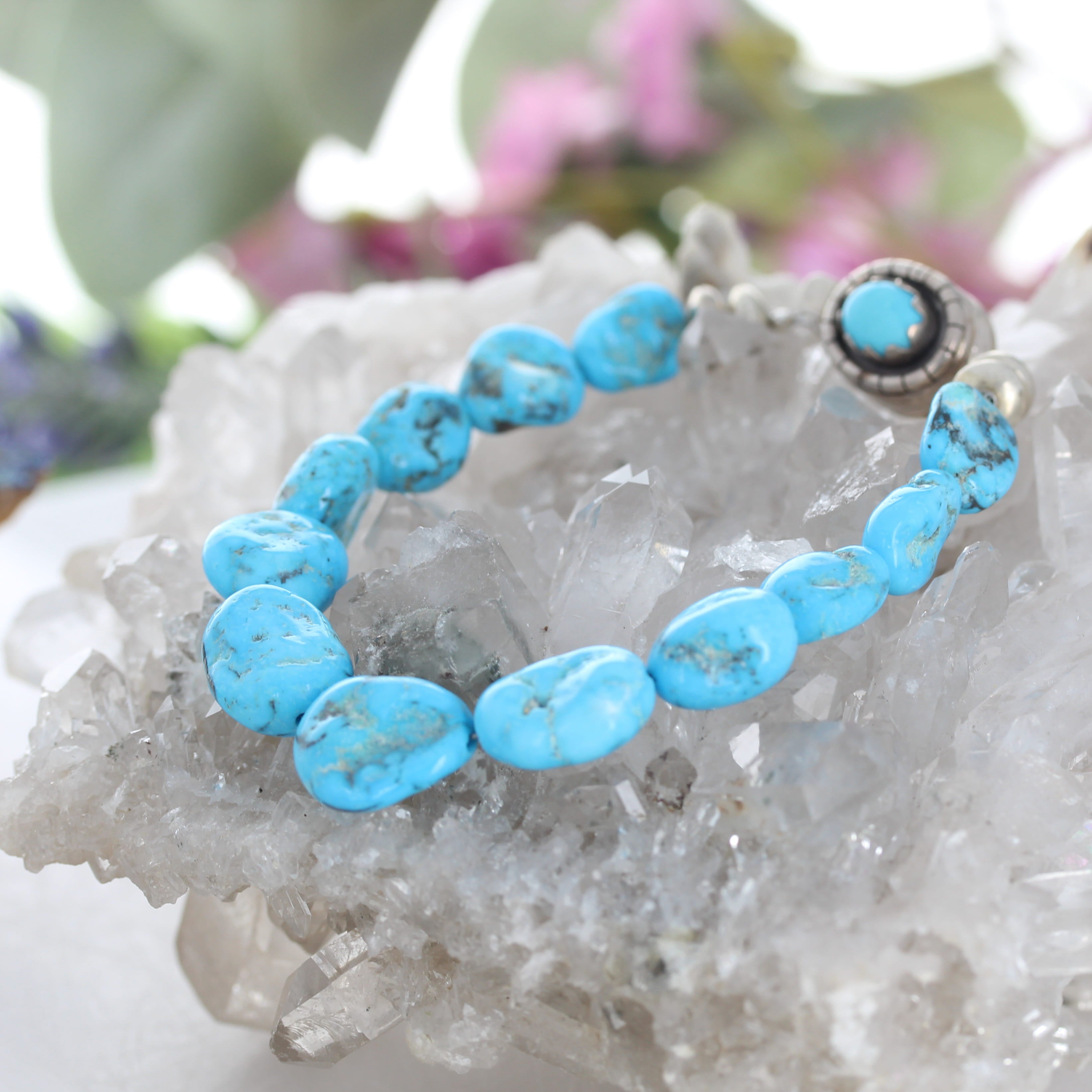 Gorgeous Sleeping Beauty TURQUOISE BRACELET Sterling Silver Southwestern