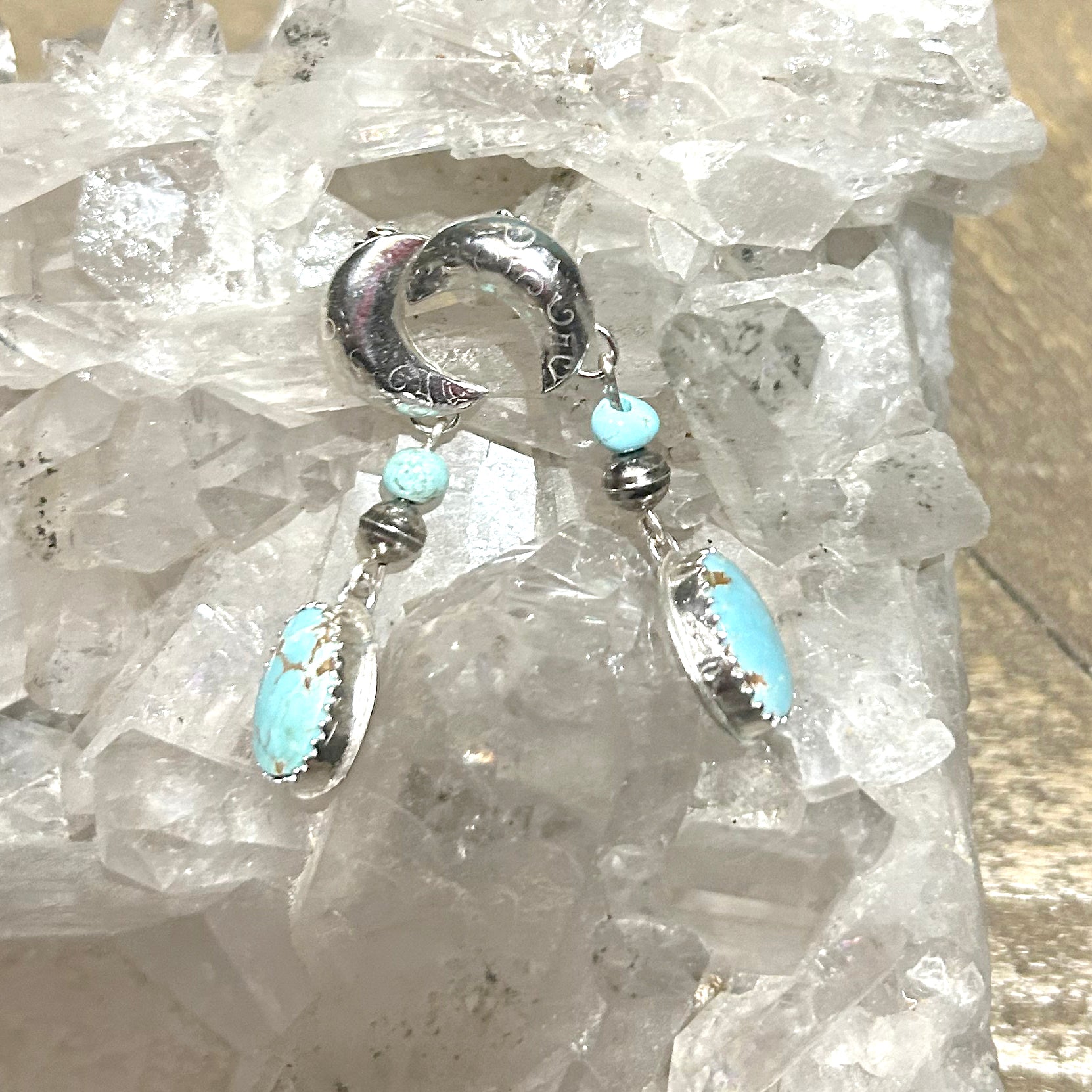 DRY CREEK TURQUOISE Earrings Southwest Rare American Turquoise