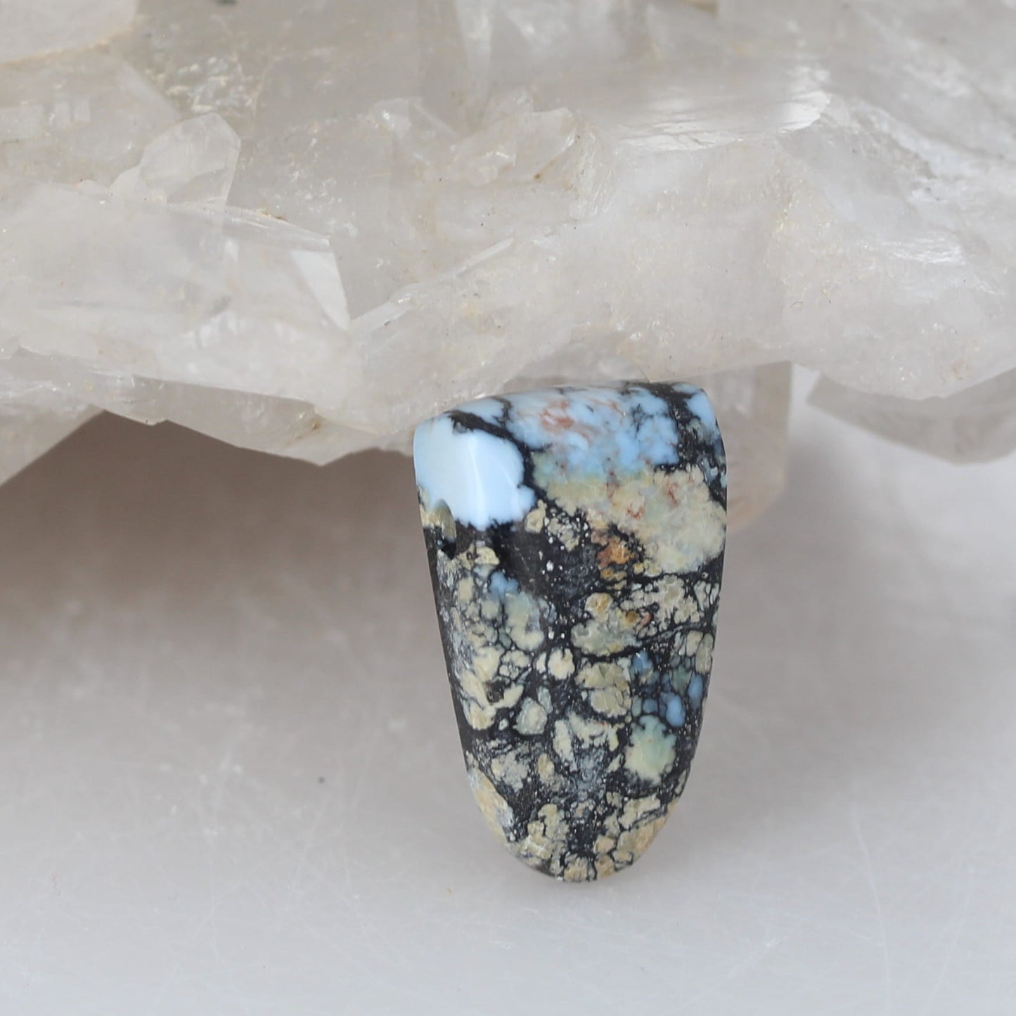 Lilac Turquoise Pendant Component 24x14mm