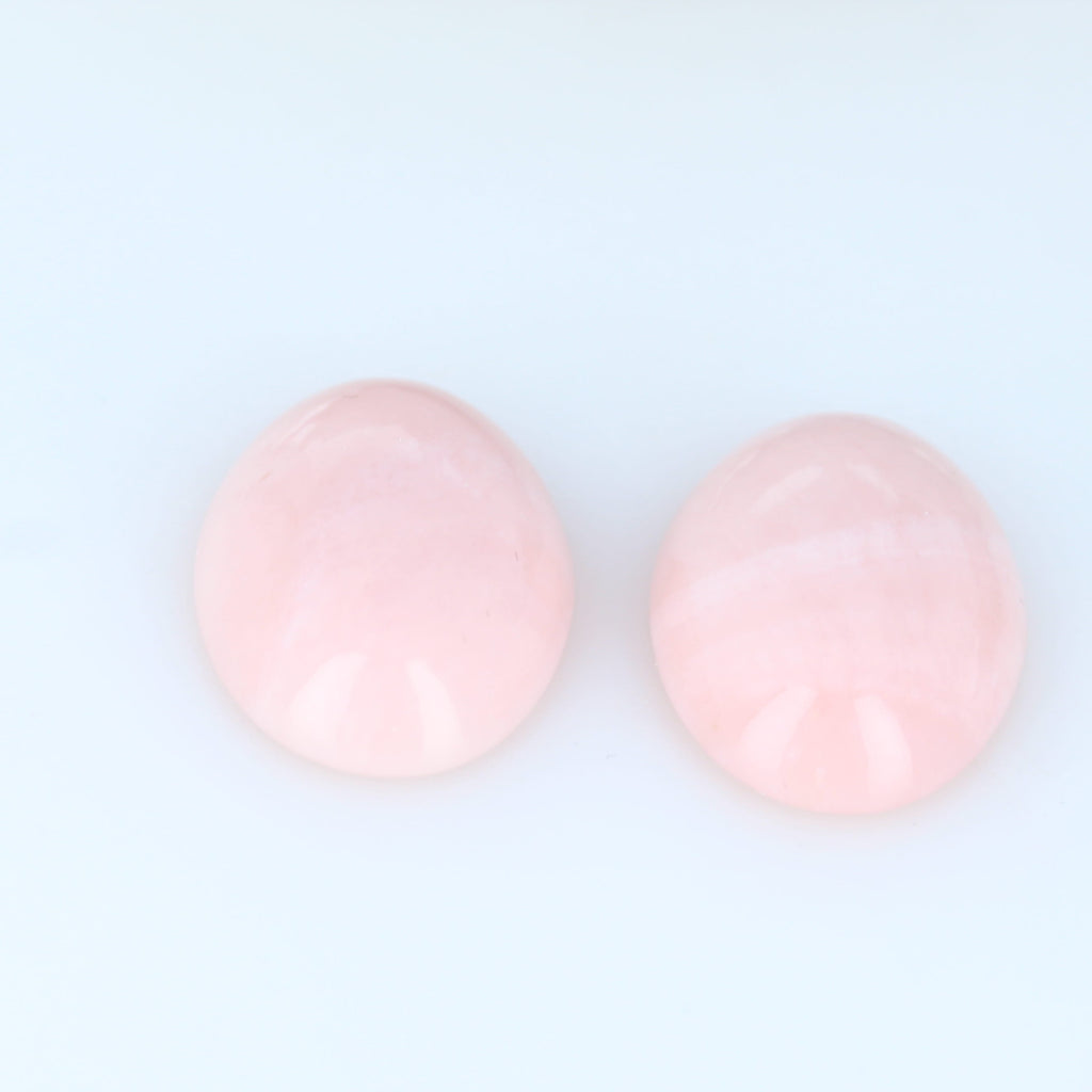ROSE PERUVIAN OPAL Cabochon Large 20x15mm Pair