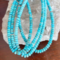 AAA Blue Kingman Turquoise Beads 5mm rondelles 16"