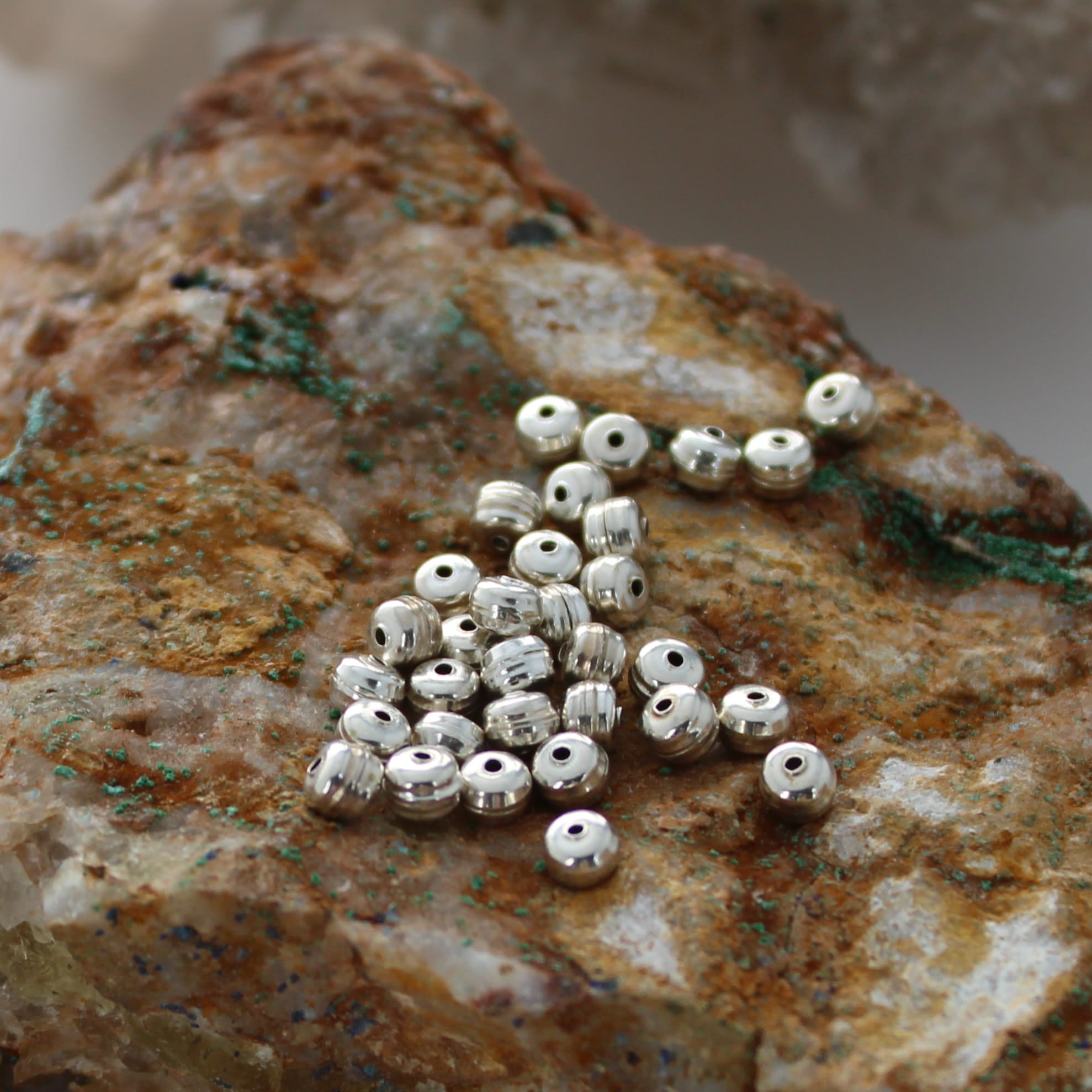 Bench Made Navajo Rondelle Beads 4.8-5mm Pak of 10