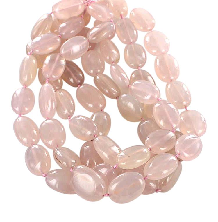 Gorgeous natural Pink Chalcedony Beads 20-25mm 16" -NewWorldGems