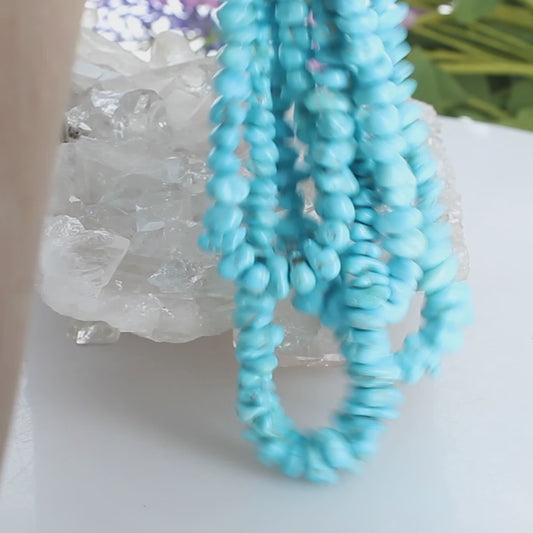 Sleeping Beauty Turquoise Beads Nuggets 5-11mm