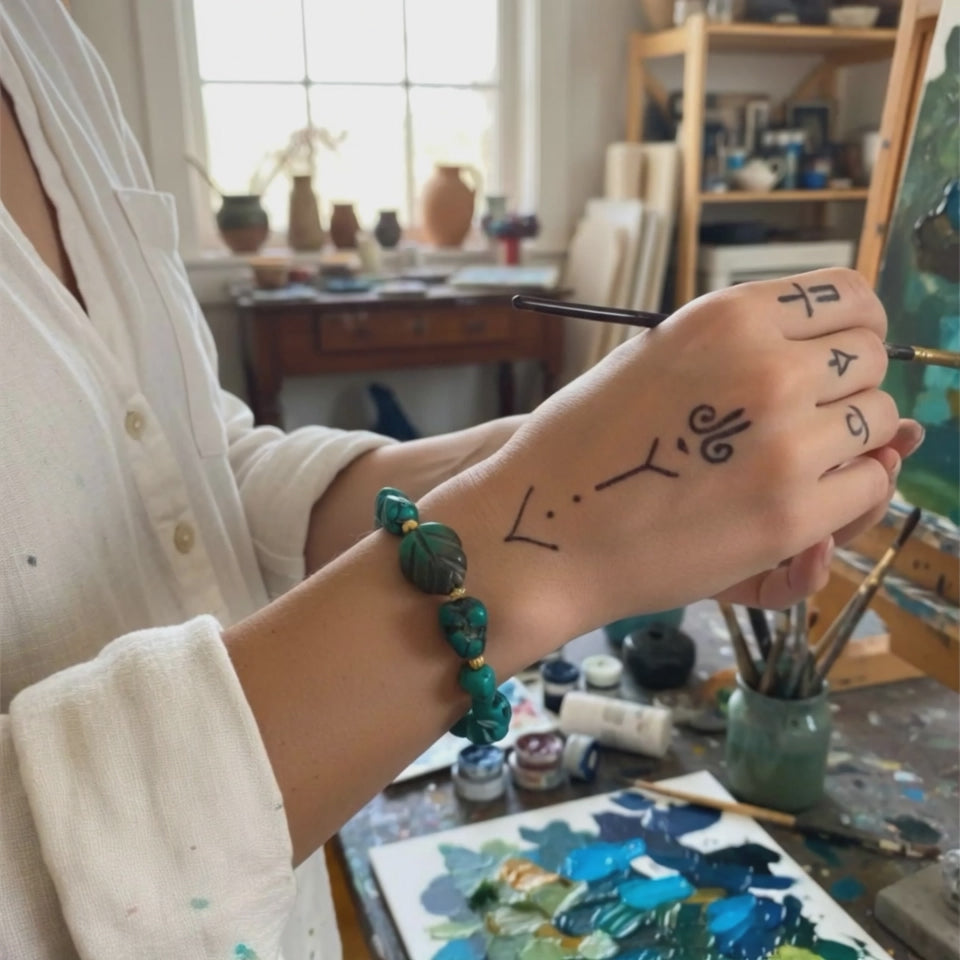 Stunning Antique Tibetan Turquoise and 18K Gold Bracelet