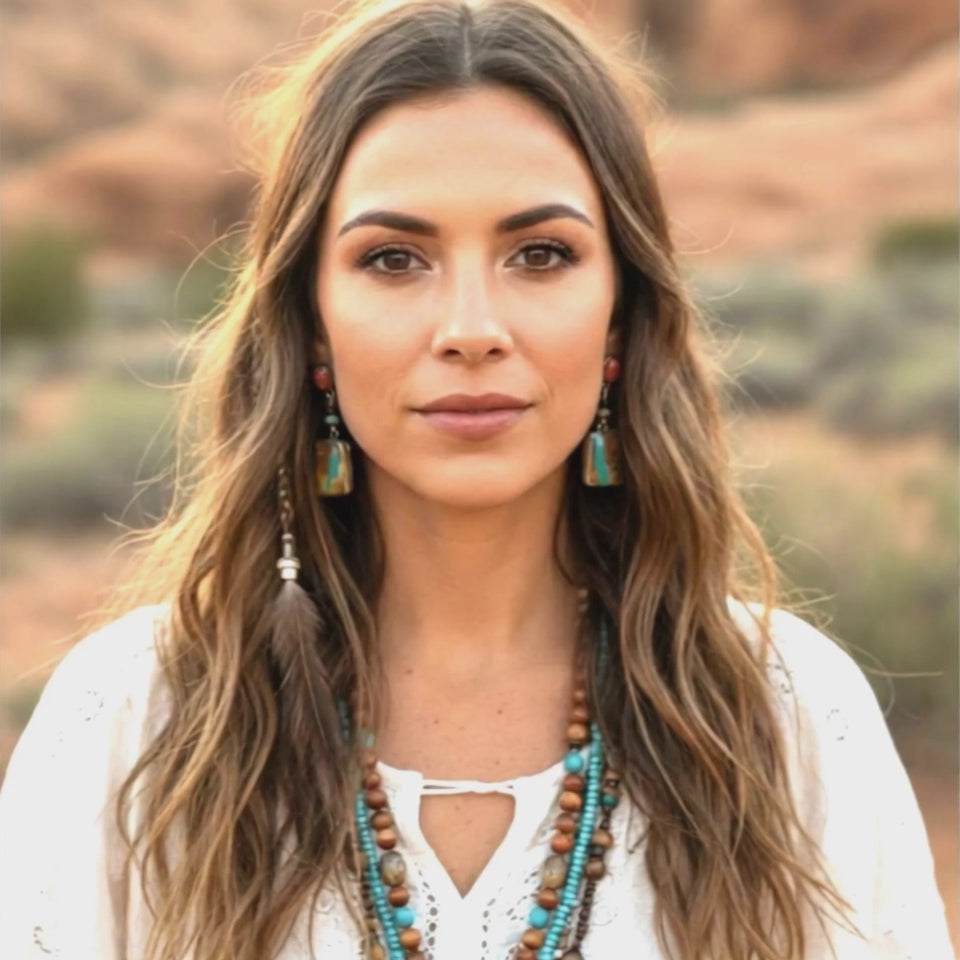 Dramatic Royston Turquoise Red Orange Spiny Oyster Earrings Southwest