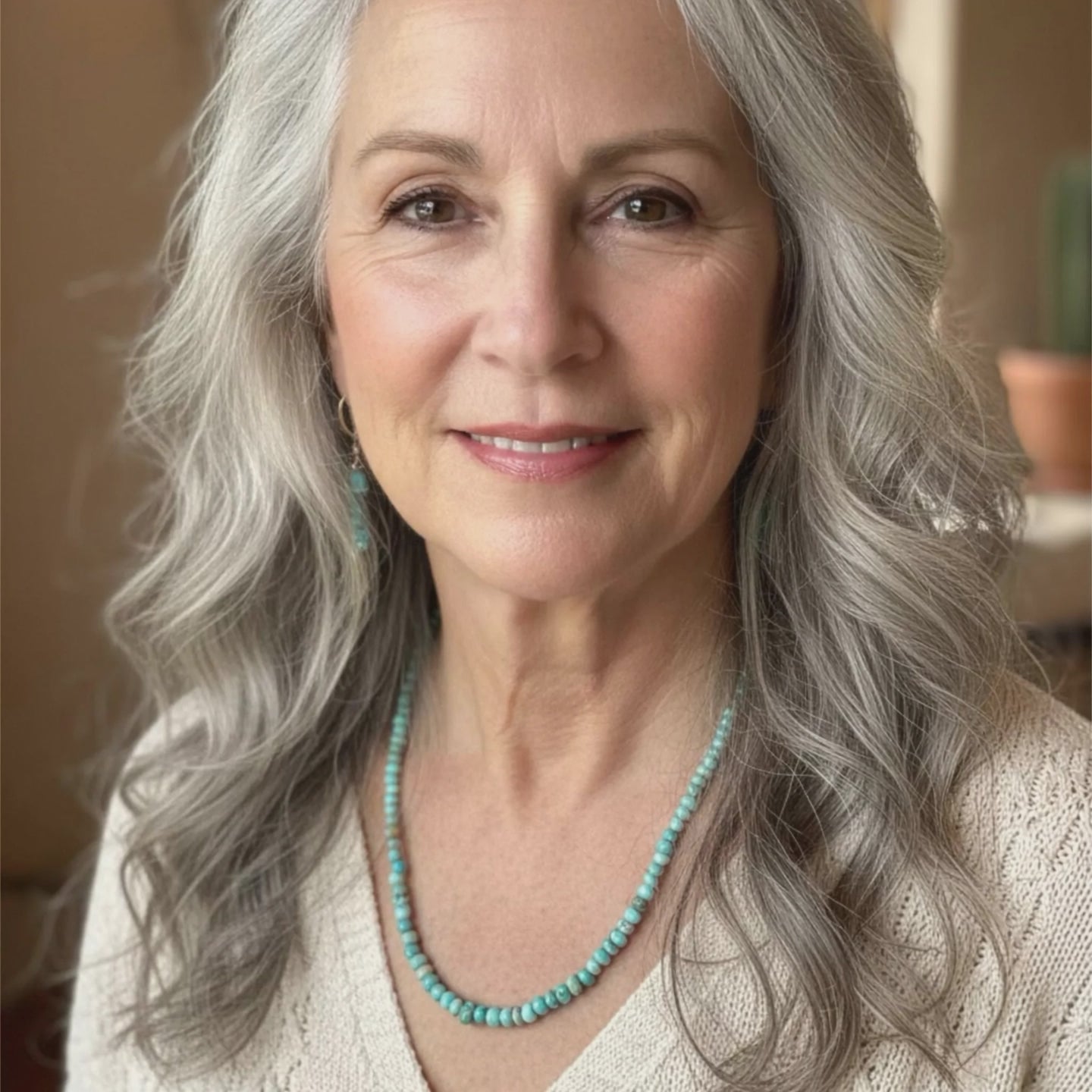 Multi Color Lone Mountain Turquoise Beads Necklace Sterling 4-6mm 19"