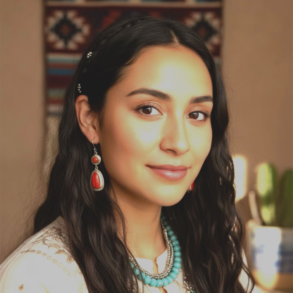 Gorgeous Red Rosarita Gold Slag Glass Earrings with Coral Sterling Silver