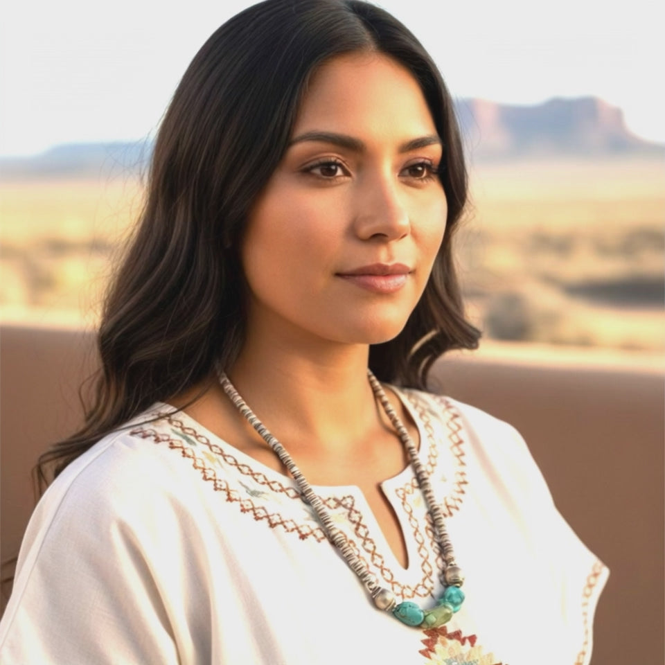 Antique TIBETAN TURQUOISE and CORAL Necklace 19"