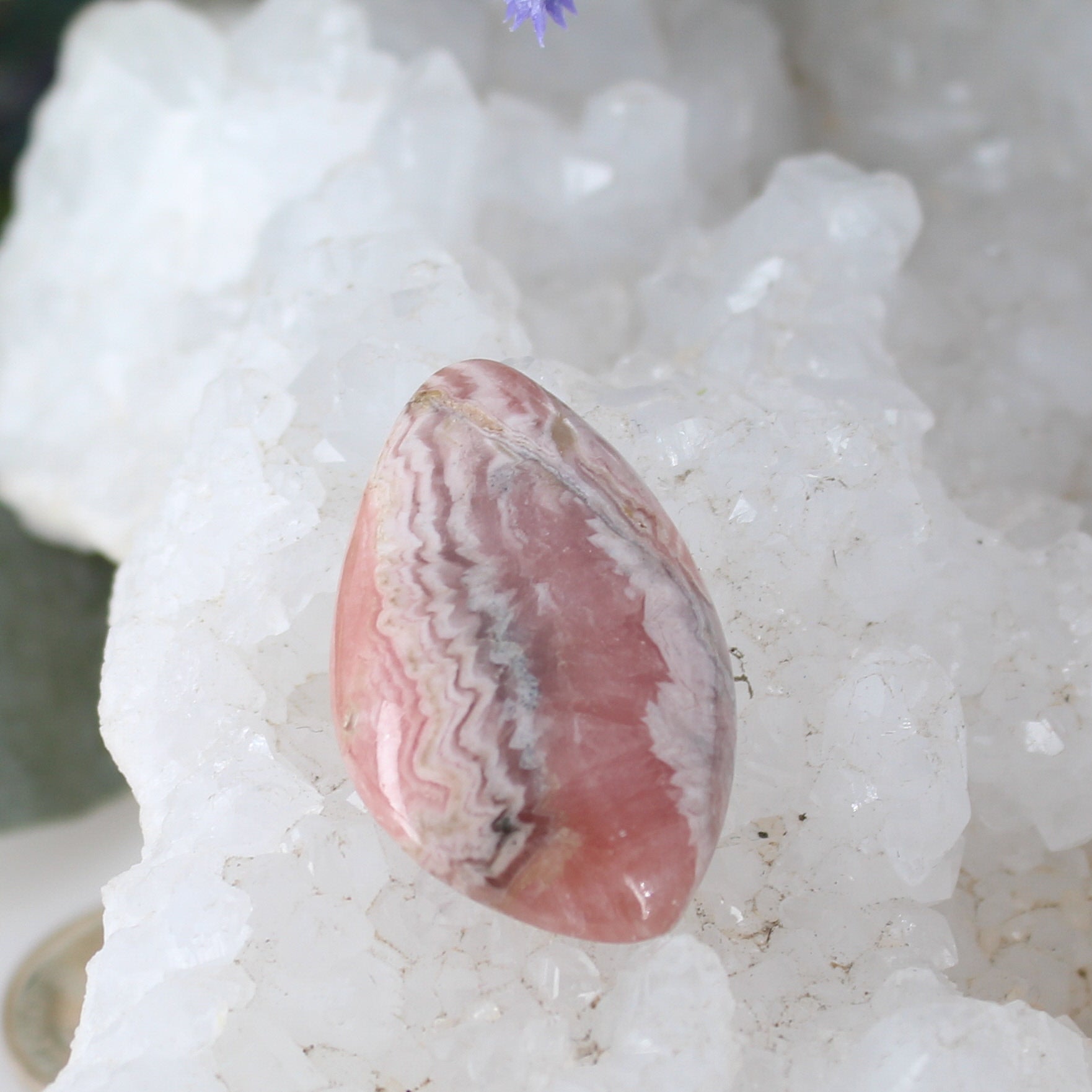 RHODOCHROSITE CABOCHON Large Teardrop 35x21mm -NewWorldGems