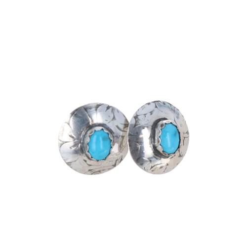 Sonoran Rose Turquoise {Mexican} Southwest Earrings Sterling -NewWorldGems